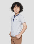 Little M Boys Short Sleeve Henley Stripe Yarndyed T-Shirt