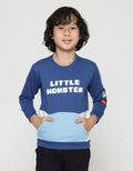 Little M Sweatshirt Cs Aplikasi Tangan Monster