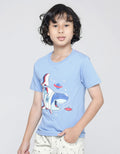 Little M Robot Shark Kaos Anak Laki-laki