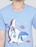 Little M Robot Shark Kaos Anak Laki-laki