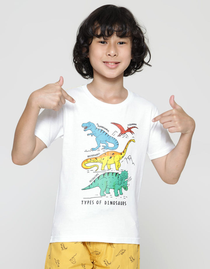 Little M Short Sleeve T-Shirt Print Ki Best Buy Type F Dinosaur