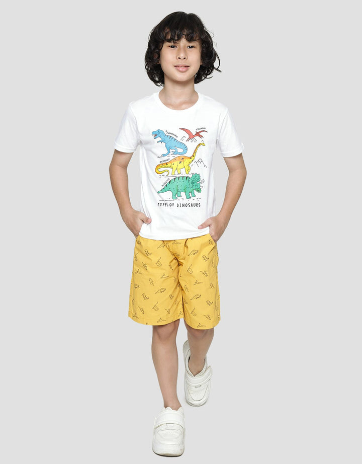 Little M Short Sleeve T-Shirt Print Ki Best Buy Type F Dinosaur