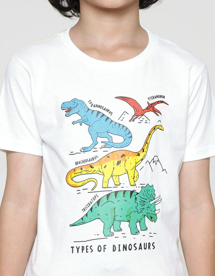 Little M Short Sleeve T-Shirt Print Ki Best Buy Type F Dinosaur