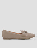 St. Yves Buckle Detail Flat Shoes Wanita