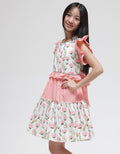 Sweet Miss Flower Print Flare Dress Anak Perempuan