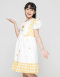 Sweet Miss Short Sleeve Midi Dress Bordir Matahari Komb Kotak