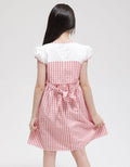 Sweet Miss Short Sleeve Midi Dress Kotak Kuping Dada Pita