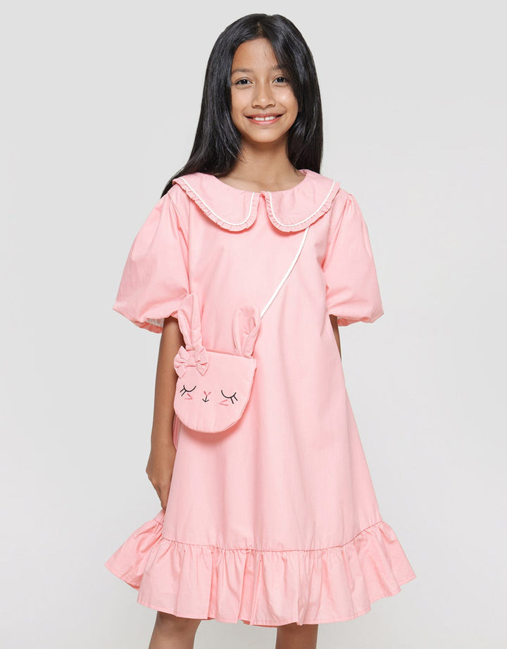 Sweet Miss Lengan Balon Bunny Dress Anak Perempuan