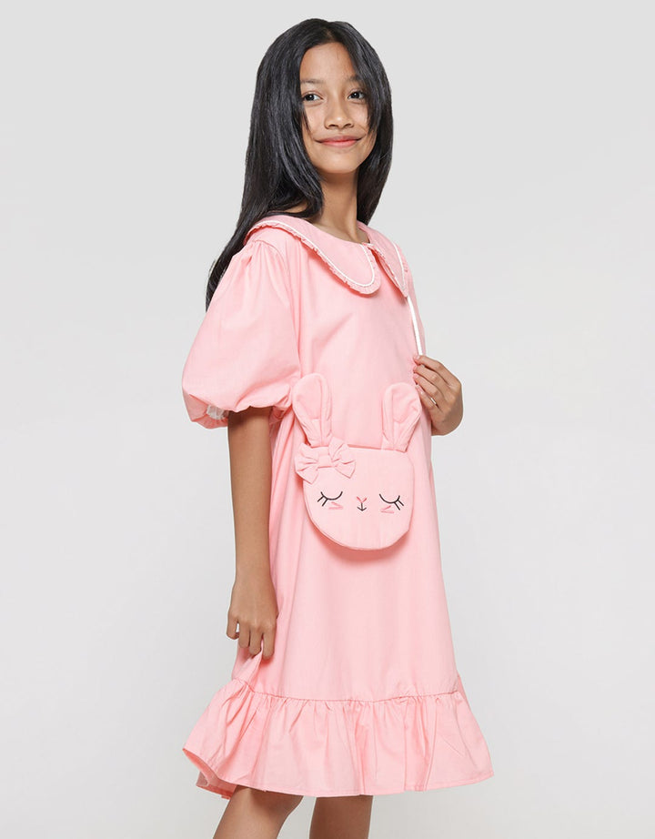 Sweet Miss Lengan Balon Bunny Dress Anak Perempuan