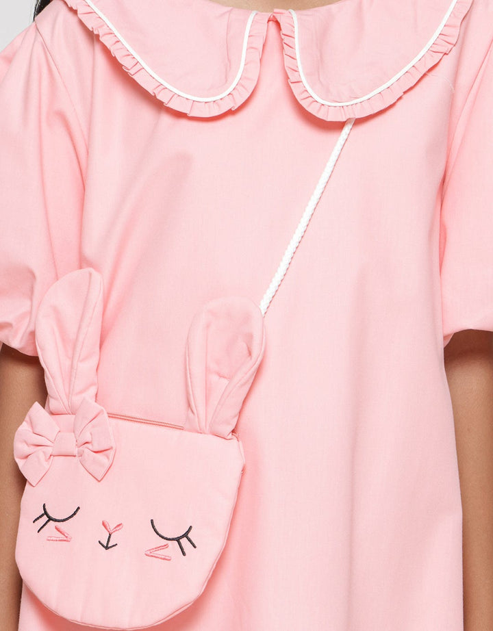 Sweet Miss Lengan Balon Bunny Dress Anak Perempuan