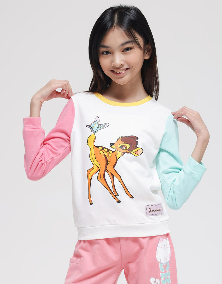 Disney Sweatshirt Clr Block Bambi