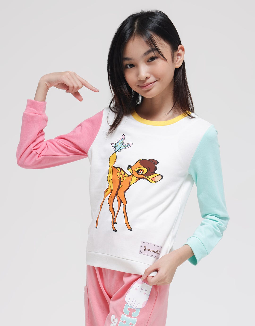 Disney Sweatshirt Clr Block Bambi