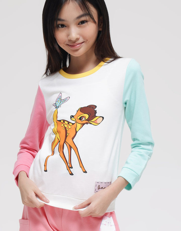 Disney Sweatshirt Clr Block Bambi