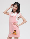 Disney Short Sleeve Midi Dress Overalls Bambi