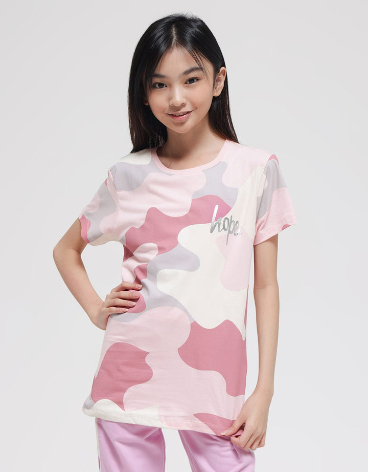 Nevada Camo Hope Kaos Anak Perempuan
