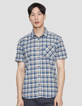 Watchout Casual Check Print Kemeja Pria