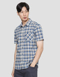 Watchout Casual Check Print Kemeja Pria