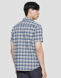 Watchout Casual Check Print Kemeja Pria