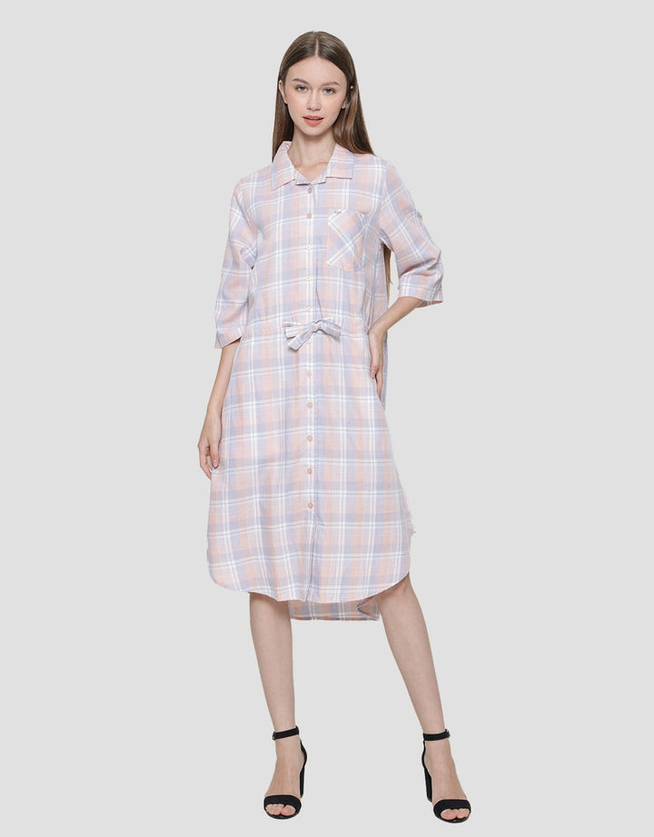 Triset Ladies Square Draw Midi Dress Wanita