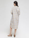 Triset Ladies Plaid Print With One Pocket Dress