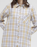 Triset Ladies Plaid Print With One Pocket Dress
