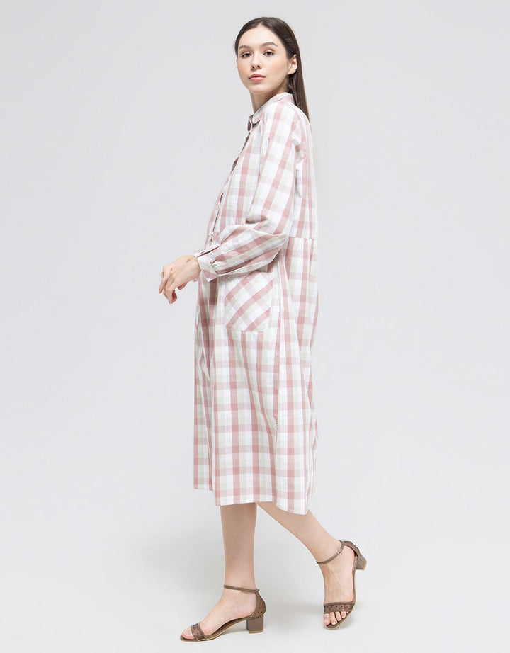 Triset Ladies Dress Plaid Motif