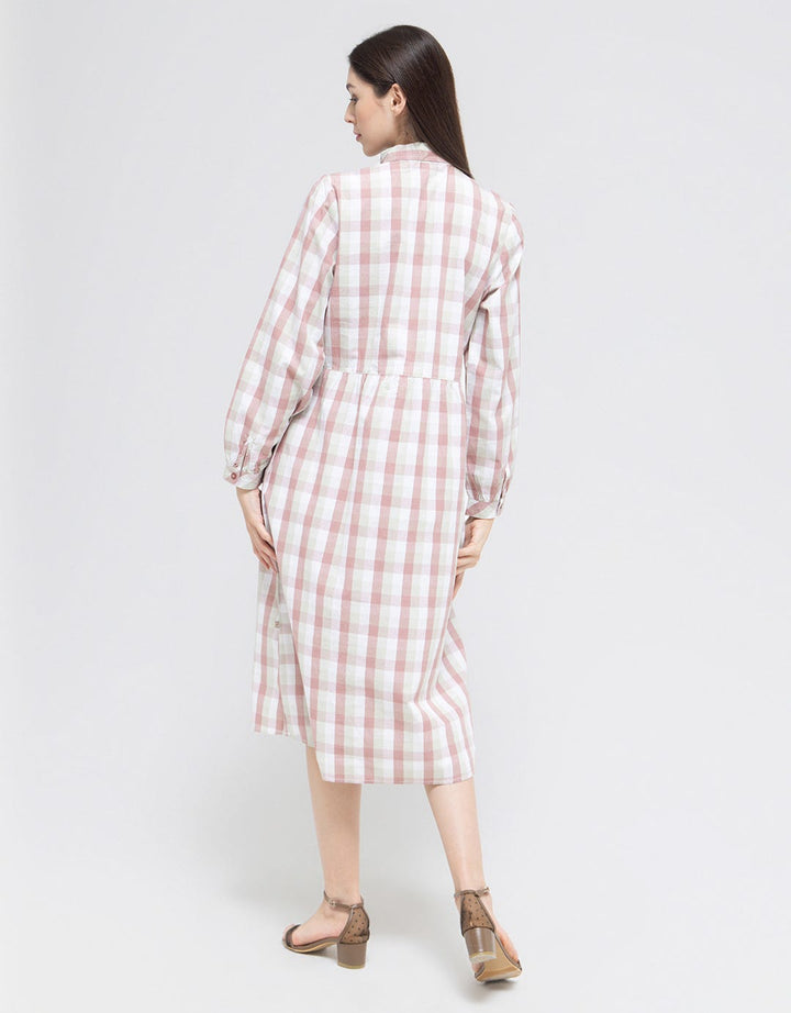 Triset Ladies Dress Plaid Motif