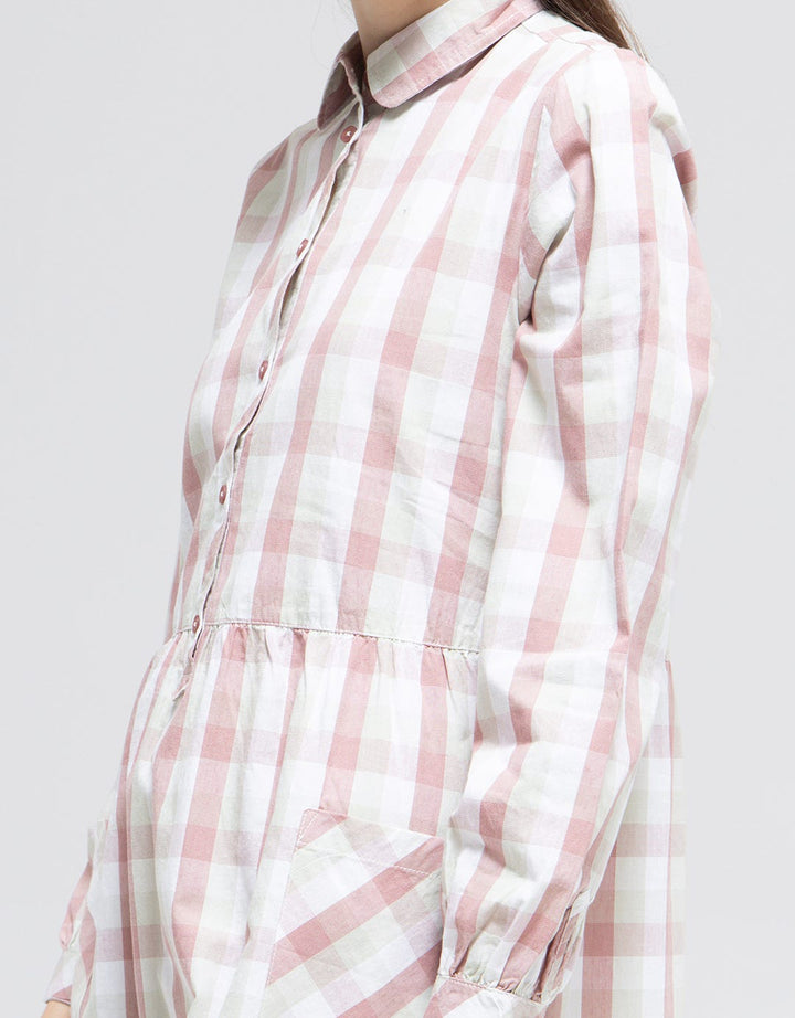 Triset Ladies Dress Plaid Motif