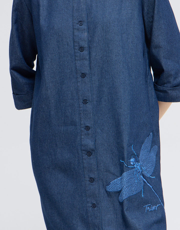 Triset Ladies Dress Denim Design