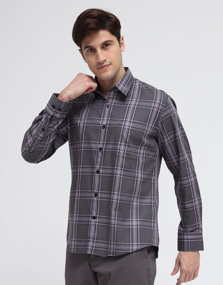 Stanley Adams Long Sleeve Shirt Slim Fit Check