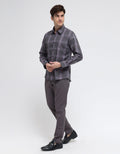 Stanley Adams Long Sleeve Shirt Slim Fit Check