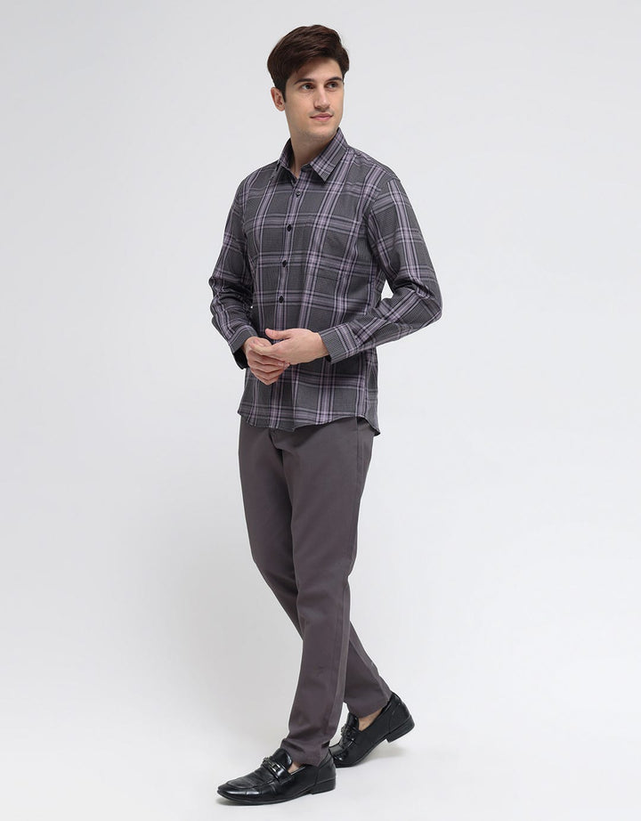 Stanley Adams Long Sleeve Shirt Slim Fit Check