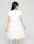 Sweet Miss Brocade Tile Midi Dress for Girls