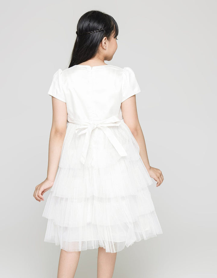 Sweet Miss Brocade Tile Midi Dress for Girls
