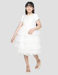 Sweet Miss Brocade Tile Midi Dress for Girls