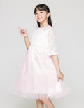 Sweet Miss Long Sleeve Midi Dress Chest Brocade Bottom Wrinkles