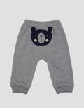 Pipiniko Bear Embroidered Boys Long Pants