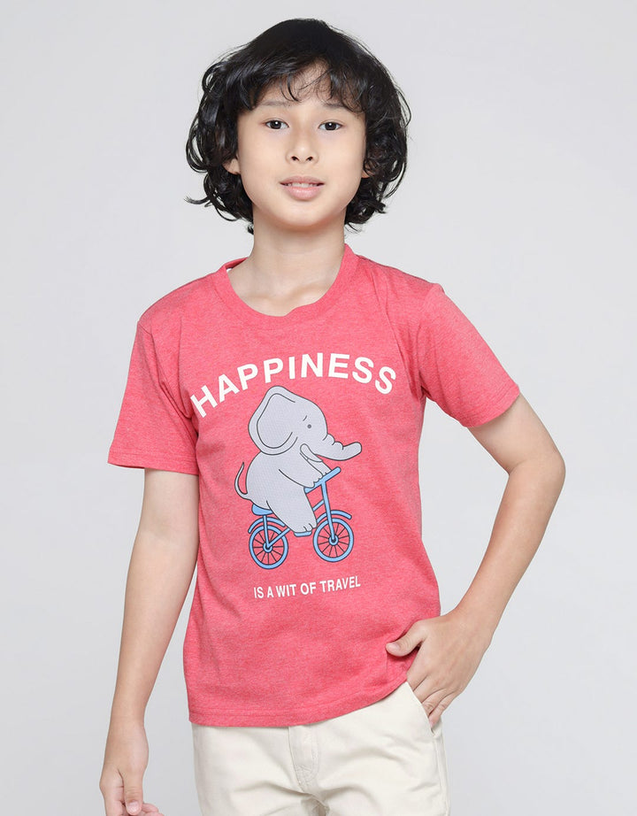 Little M Happiness Print Boys T-Shirt