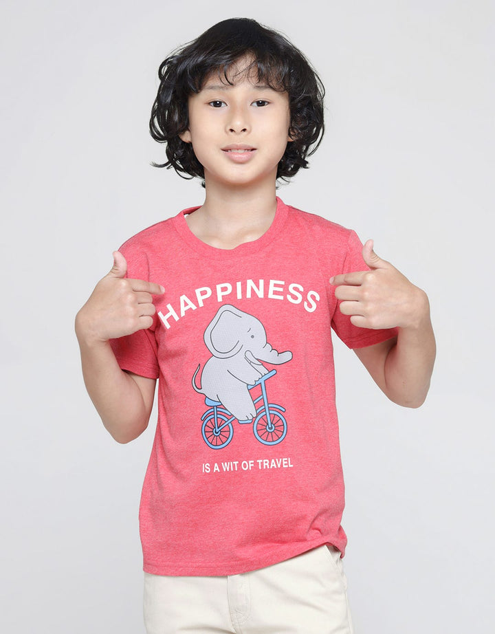 Little M Happiness Print Boys T-Shirt