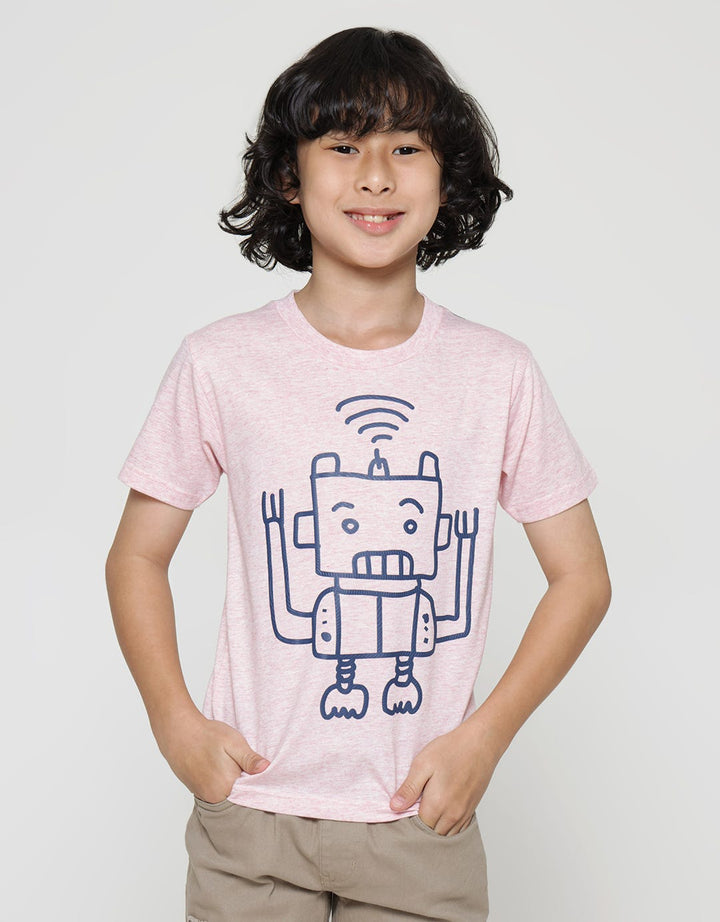 Little M Robot Print Boys T-Shirt