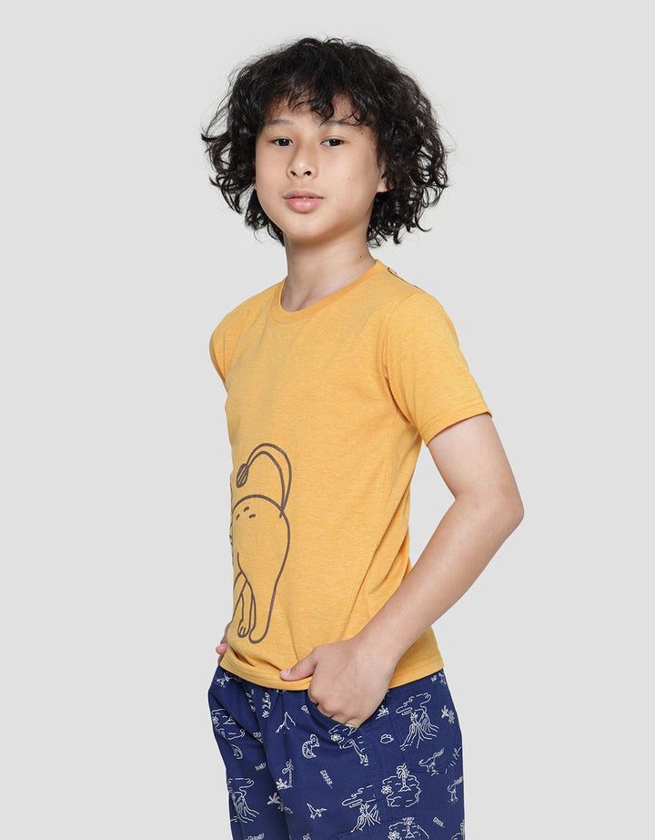 Little M Boys Short Sleeve T-Shirt Lion Print