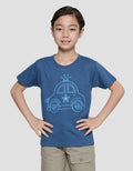 Little M Police Car Print Kaos Lengan Pendek Anak Laki-Laki