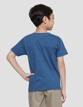 Little M Police Car Print Kaos Lengan Pendek Anak Laki-Laki