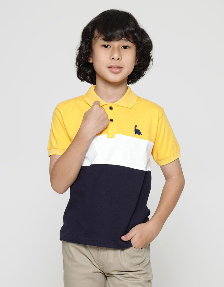 Little M Dino Bordir Polo Shirt Anak Laki-Laki