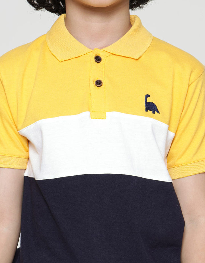 Little M Dino Bordir Polo Shirt Anak Laki-Laki