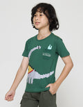 Little M Short Sleeve T-Shirt Dino Pixel Bordir Kntong Sablon Roar