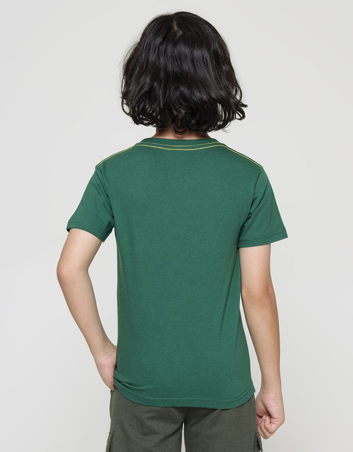 Little M Short Sleeve T-Shirt Dino Pixel Bordir Kntong Sablon Roar
