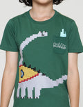 Little M Short Sleeve T-Shirt Dino Pixel Bordir Kntong Sablon Roar