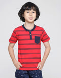 Little M Short Sleeve T-Shirt Stripe Henley