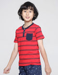 Little M Short Sleeve T-Shirt Stripe Henley